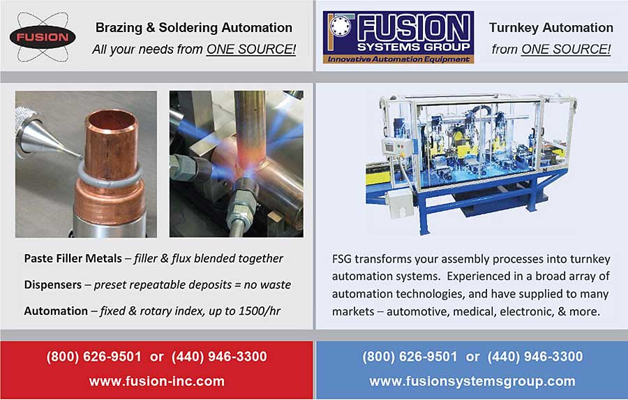 Brazing and Soldering Automation Solutions from Fusion Systems Group